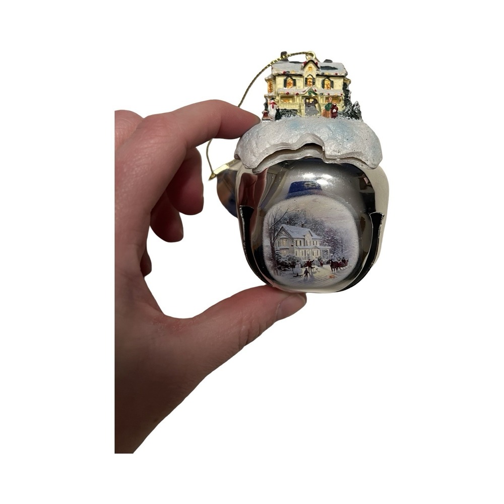 Thomas Kinkade 2006 Home for the Holidays Sleigh Bell Ornament Ashton-Drake